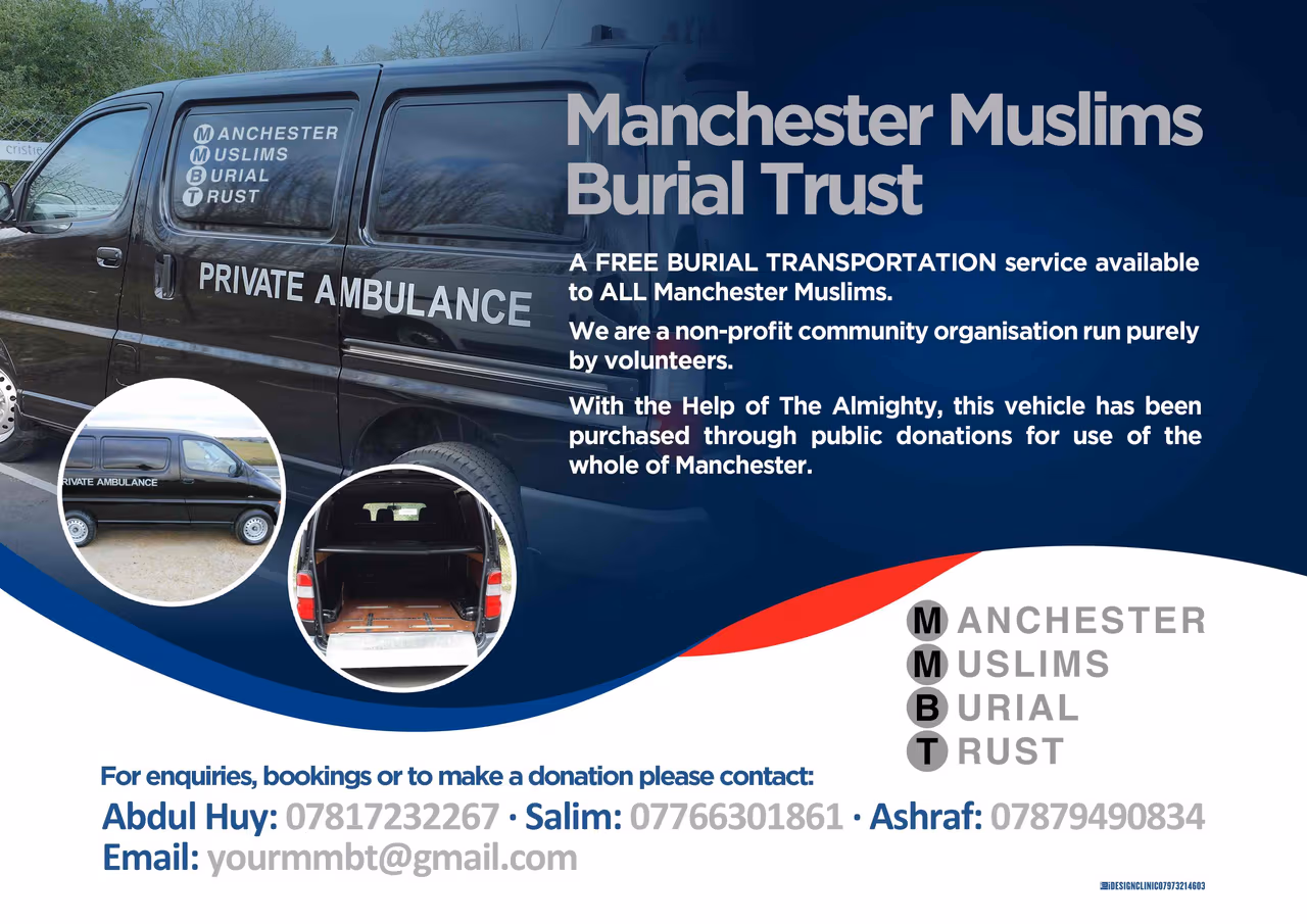 Manchester Muslims Burial Trust — free burial transportation for all Manchester Muslims